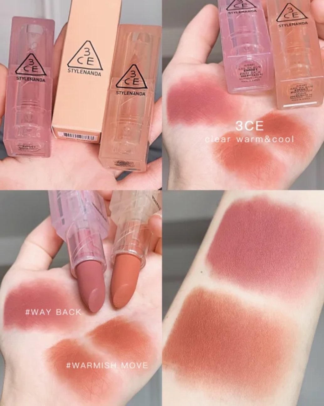 Son lì 3CE Clear Layer Warm & Cool New Collection 2021