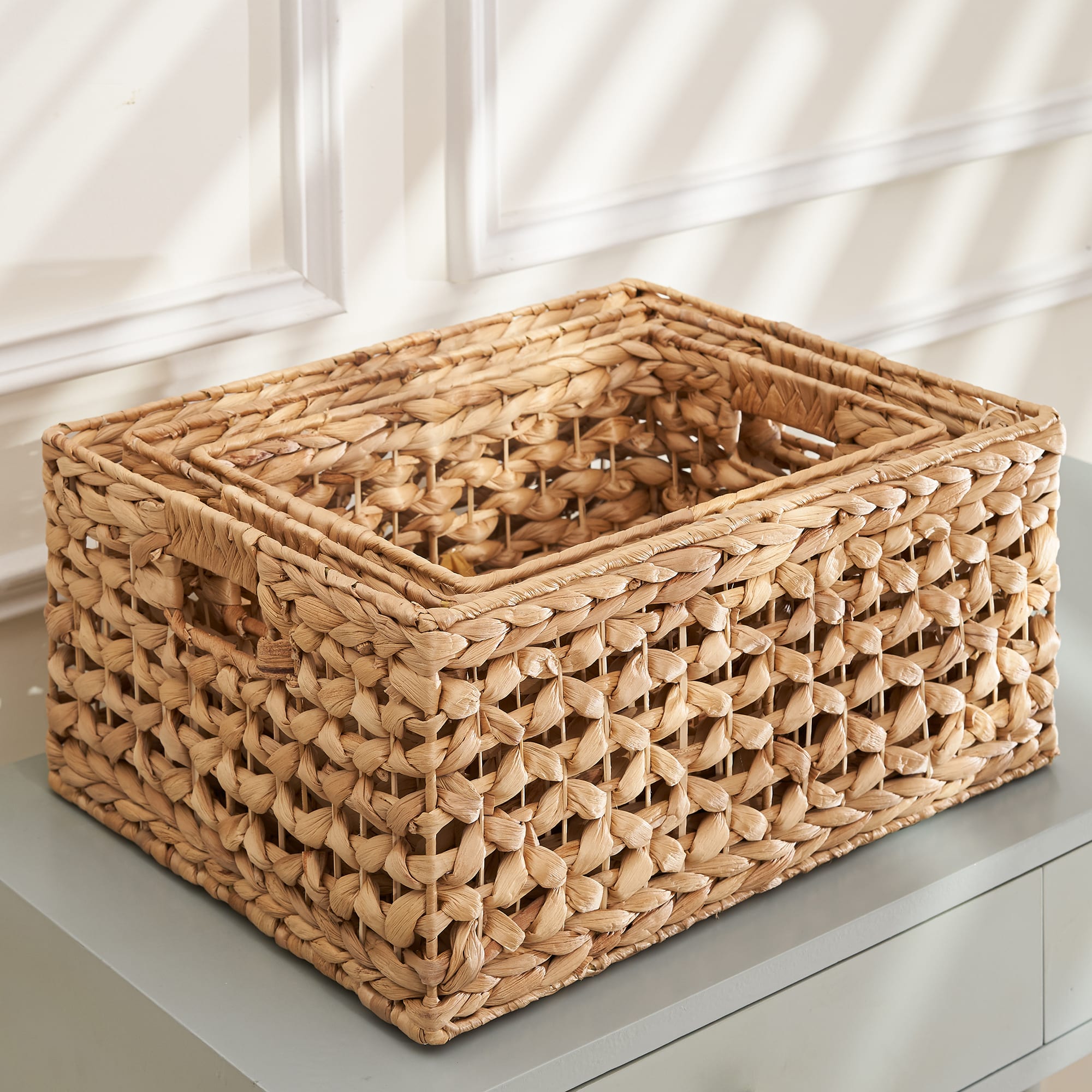 [Lubi Home] - Sọt đựng đồ đan hoa thị sang trọng