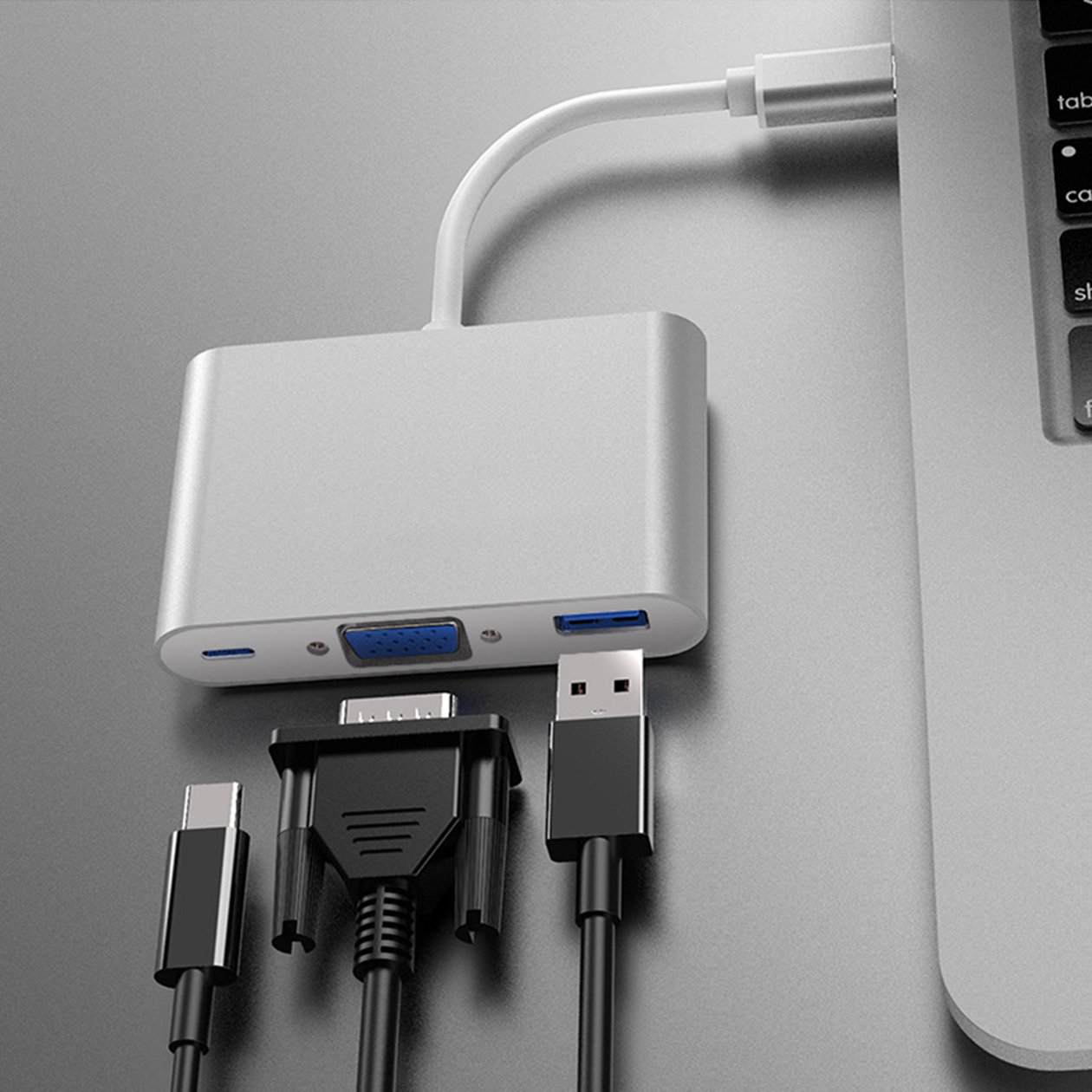 Dây cáp Chuyển đổi USB Type C sang ,VGA,USB 3.0