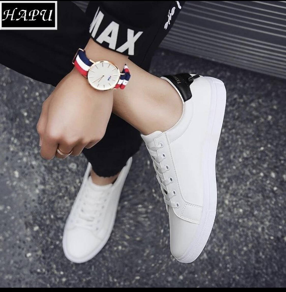 [HCM]Giày sneaker nam thể thao màu trắng mới nhất