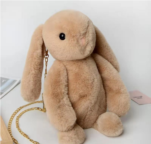 Túi lông đeo chéo hình thỏ tai dài cute
