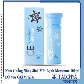 [HCM]Kem Chống Nắng 3in1 make up mát lạnh Mersenne Beaute Ice Puff Sun SPF50+ 100ml thumbnail