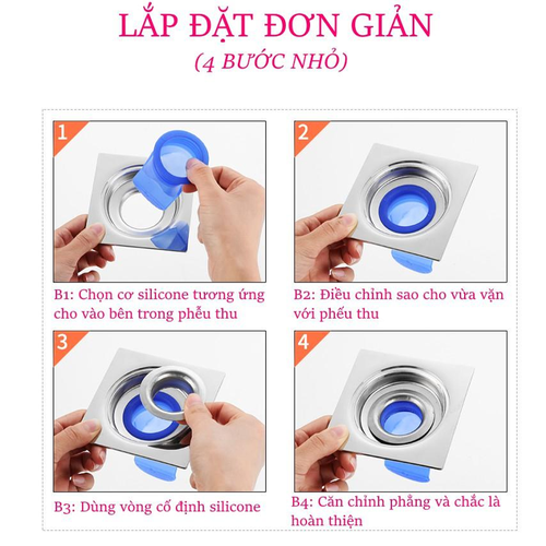 Nút silicon bịt ống cống chặn mùi hôi hiệu quả