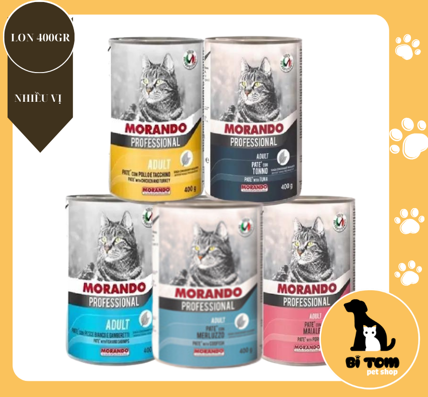 PATE CHO MÈO MORANDO 400G - NHIỀU VỊ