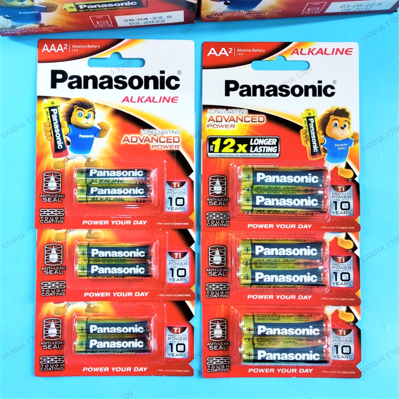 PANASONIC™ [ vỉ 02v ] pin ALKALINE size AA/AAA (cỡ tiểu và đũa) 1.5V