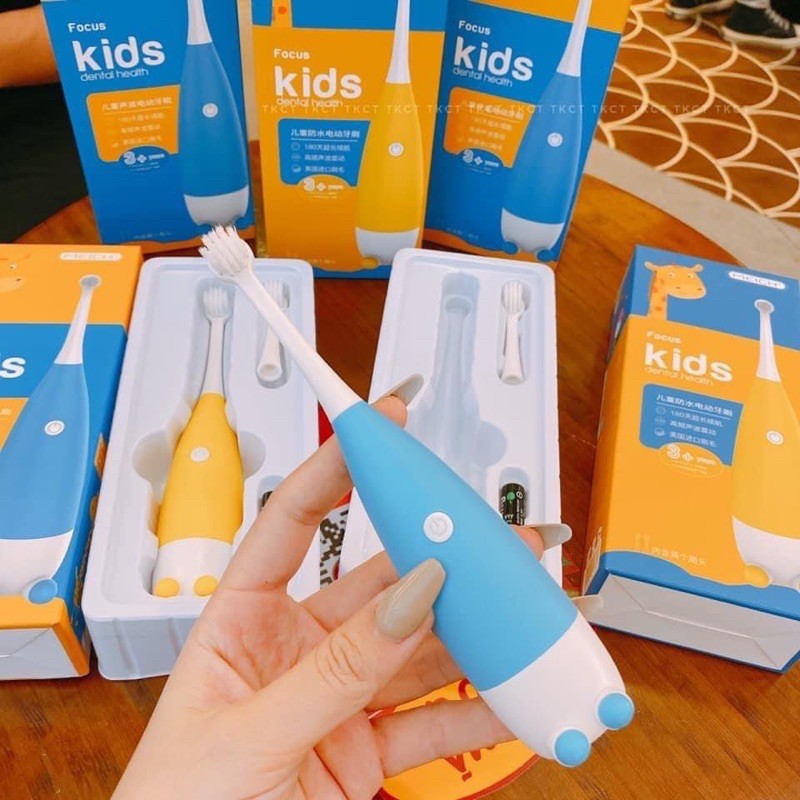 Bộ bàn chải đánh răng tự động Kids cho bé chất lượng cao chạy bằng pin