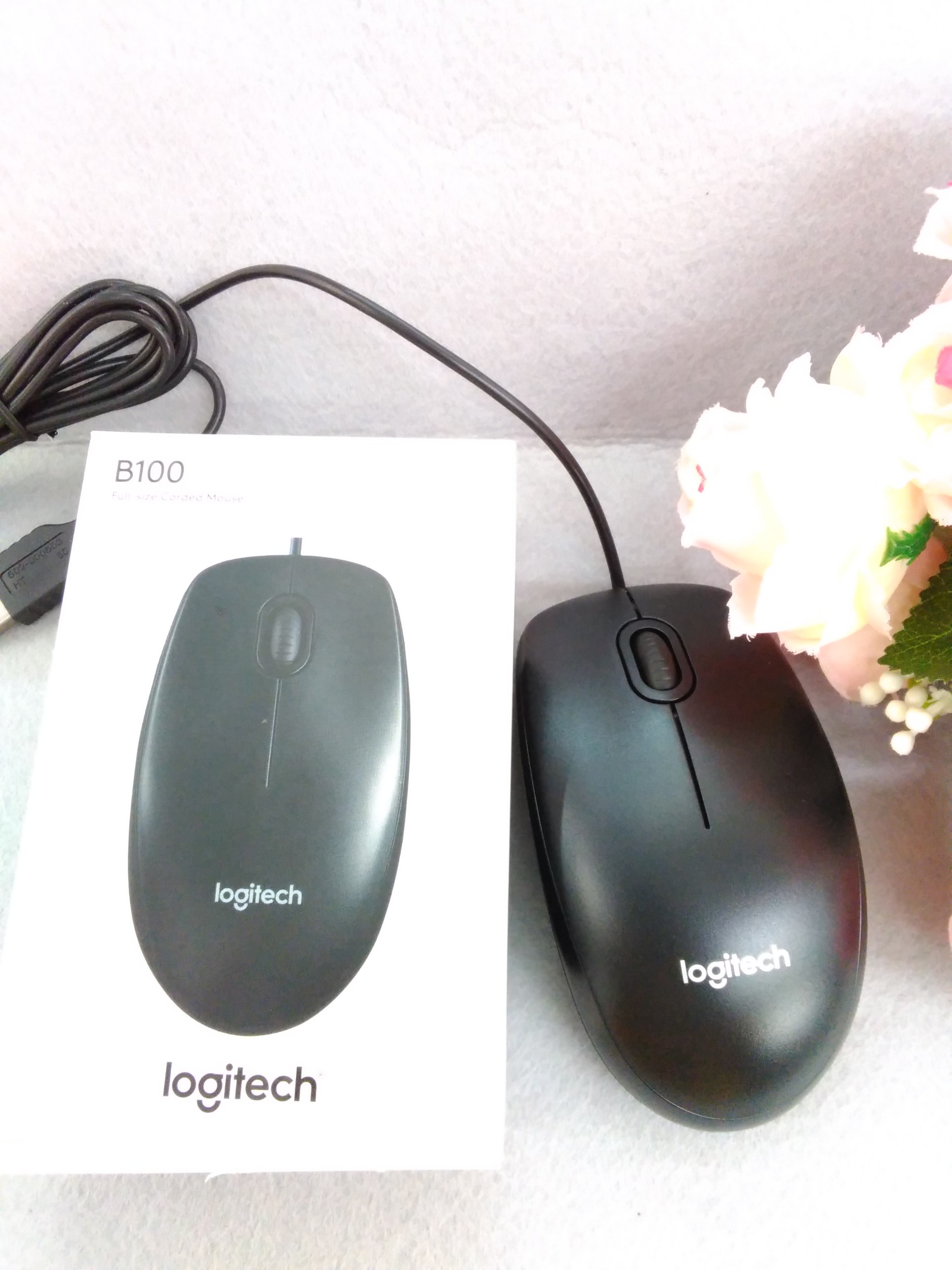 Chuột Máy Tính Có Dây Logitech B100 chính hãng