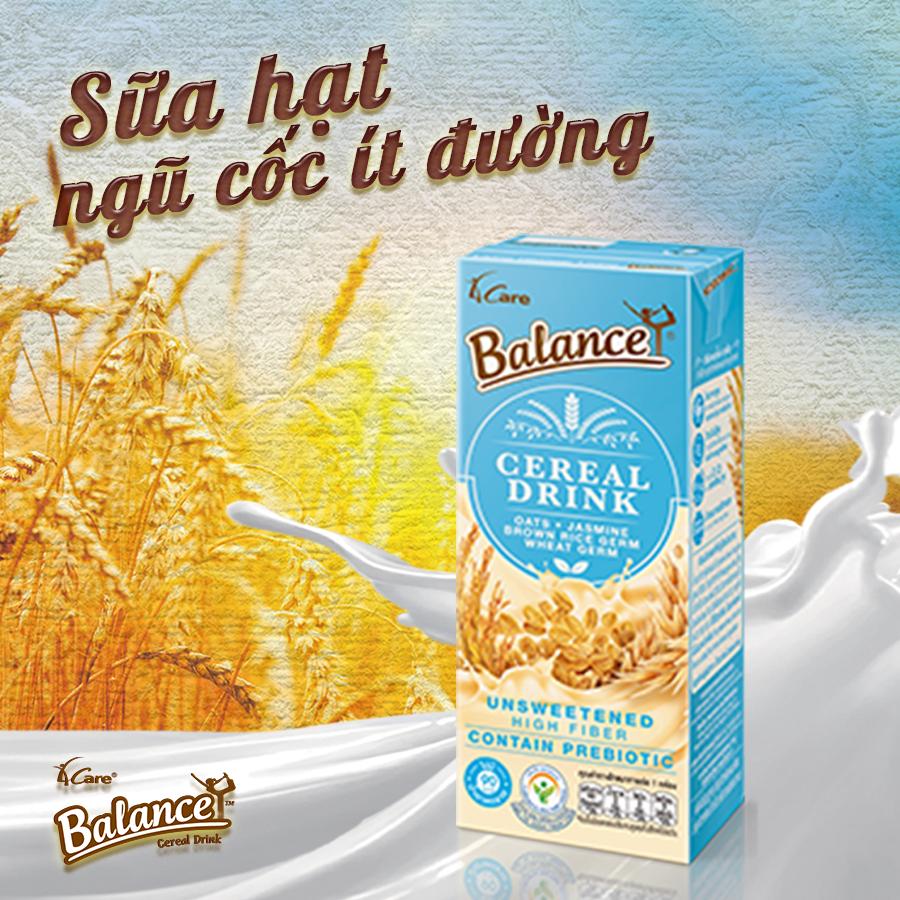 Sữa hạt ngũ cốc Thái Lan (Lốc 3 hộp) - 4Care Balance - 180ml