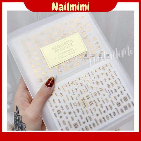 Sổ Đựng Sticker Dán Móng, sổ sticker trong suốt đựng được 80 tấm