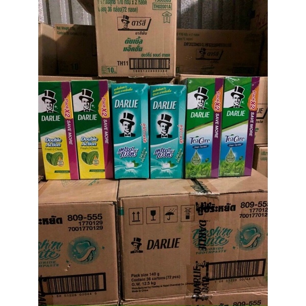 Combo 2 Tuýp Kem Đánh Răng Darlie Double Action 150Gram ( Ông Tây Đen)