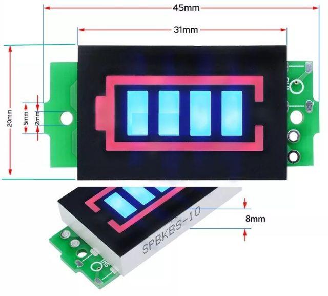 Mạch báo dung lượng pin 1s,2s,3s,4s