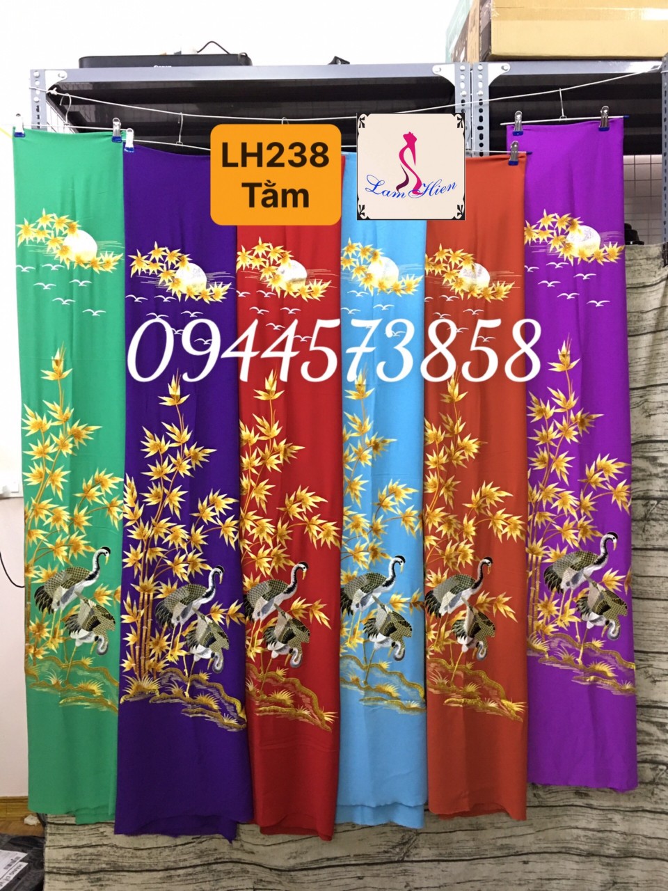 Vải áo dài thêu cao cấp modell LH238
