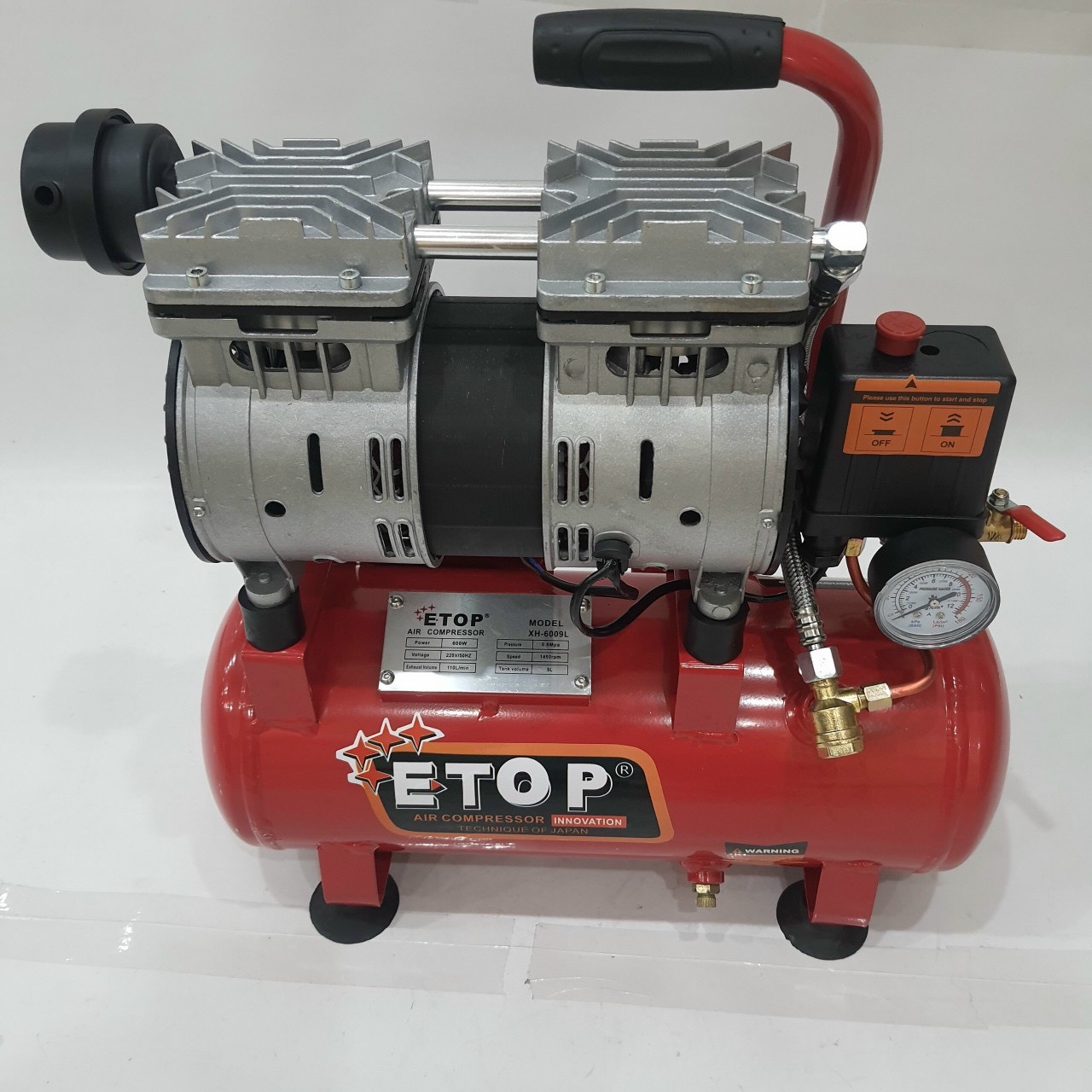 MÁY NÉN KHÍ KHÔNG DẦU ETOP 9L