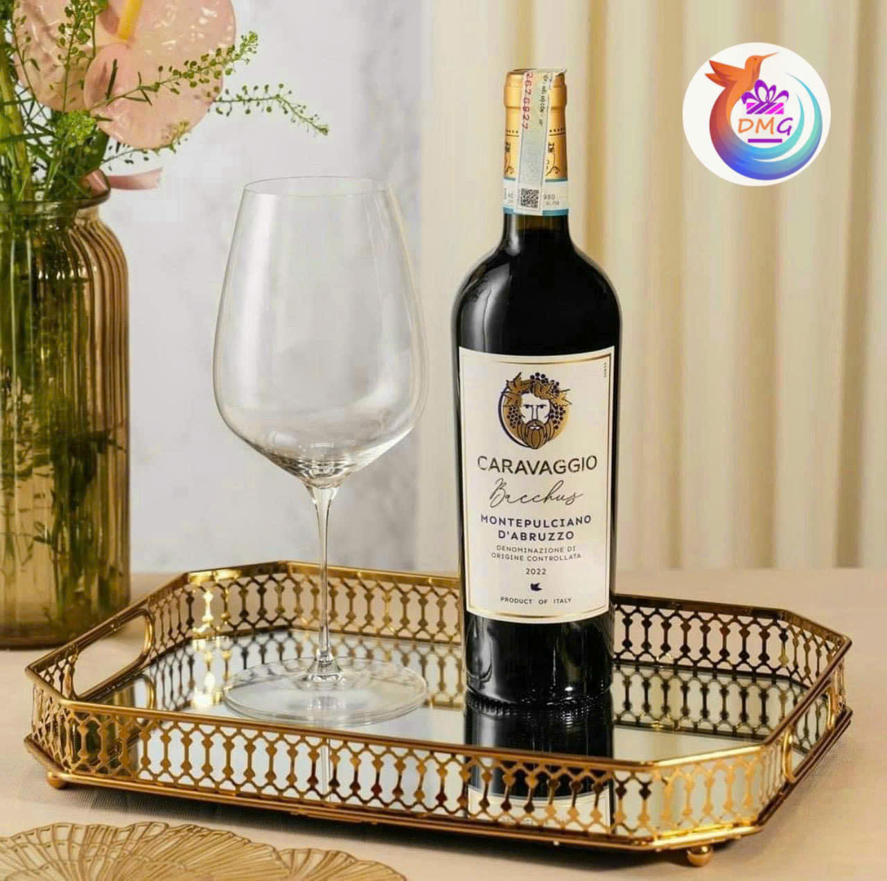 [NHẬP KHẨU] VANG ĐỎ (Ý) CARAVAGGIO BACCHUS– 750ML (14%) – DMG WINE