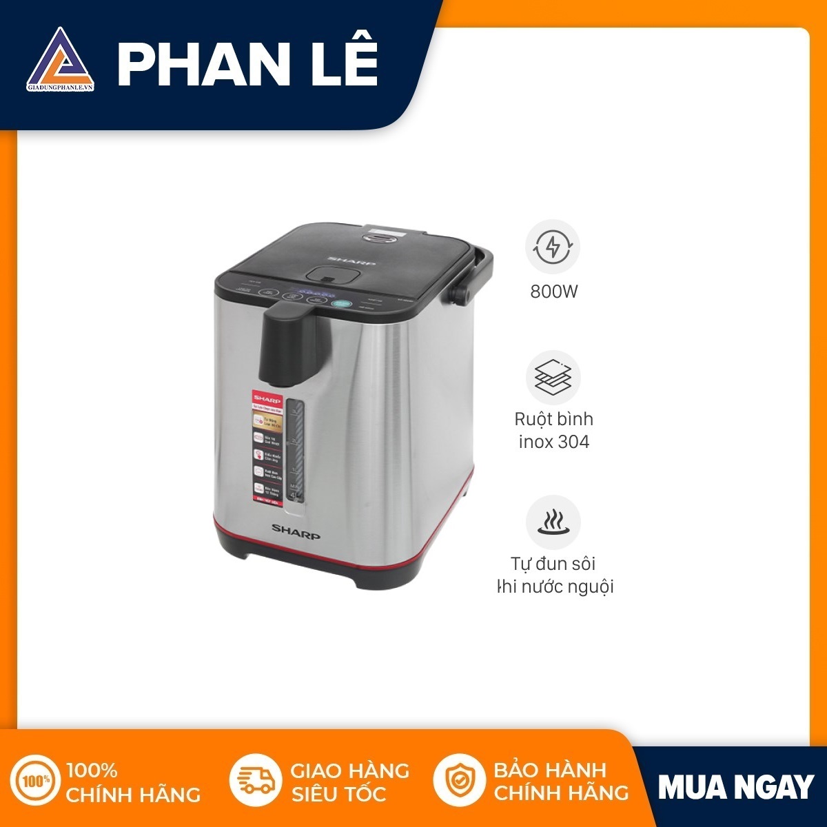 BÌNH THỦY ĐIỆN BƠM ĐIỆN TỬ SHARP KP-40EBV