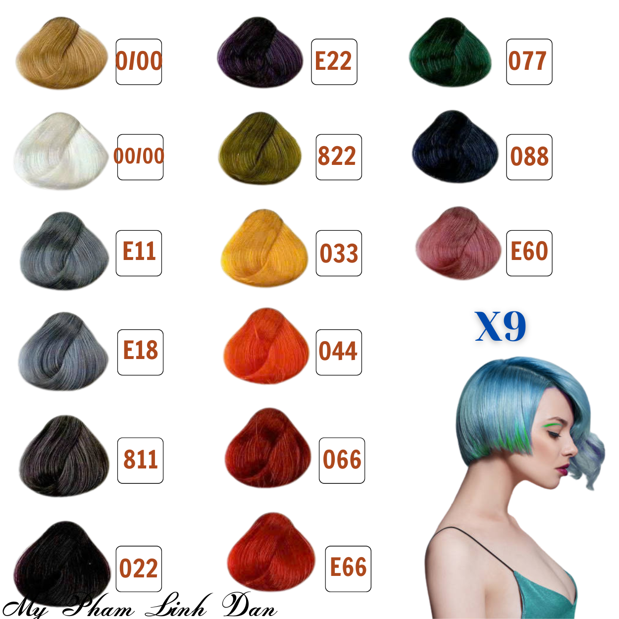 Thuốc nhuộm tóc thảo dược X9