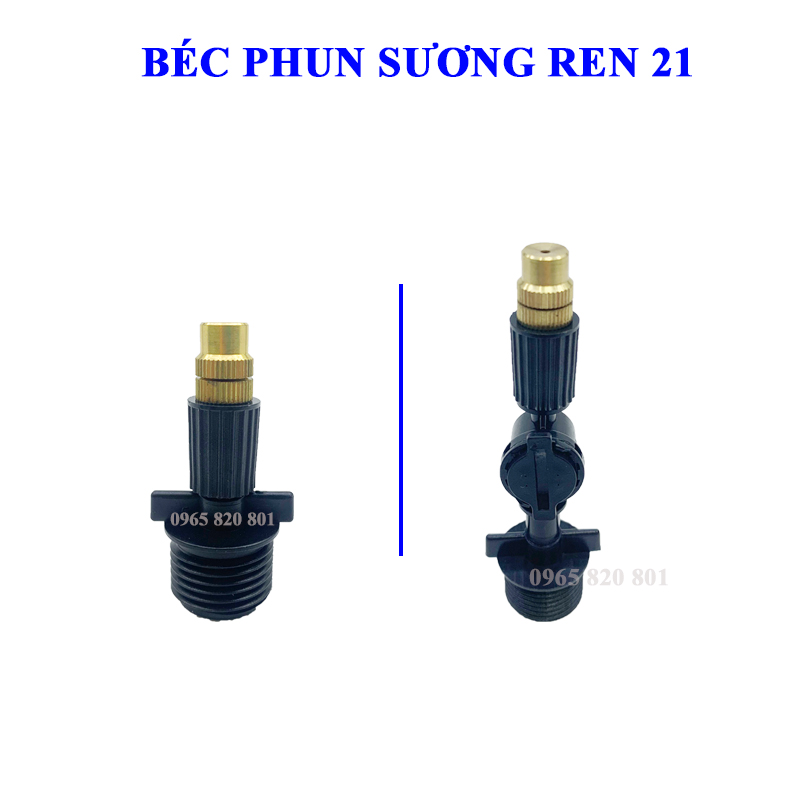 Béc phun sương đồng tưới lan chân ren 21