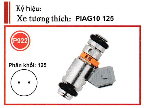 Kim phun xăng các dòng xe Piaggio (125cc - 2 lỗ)
