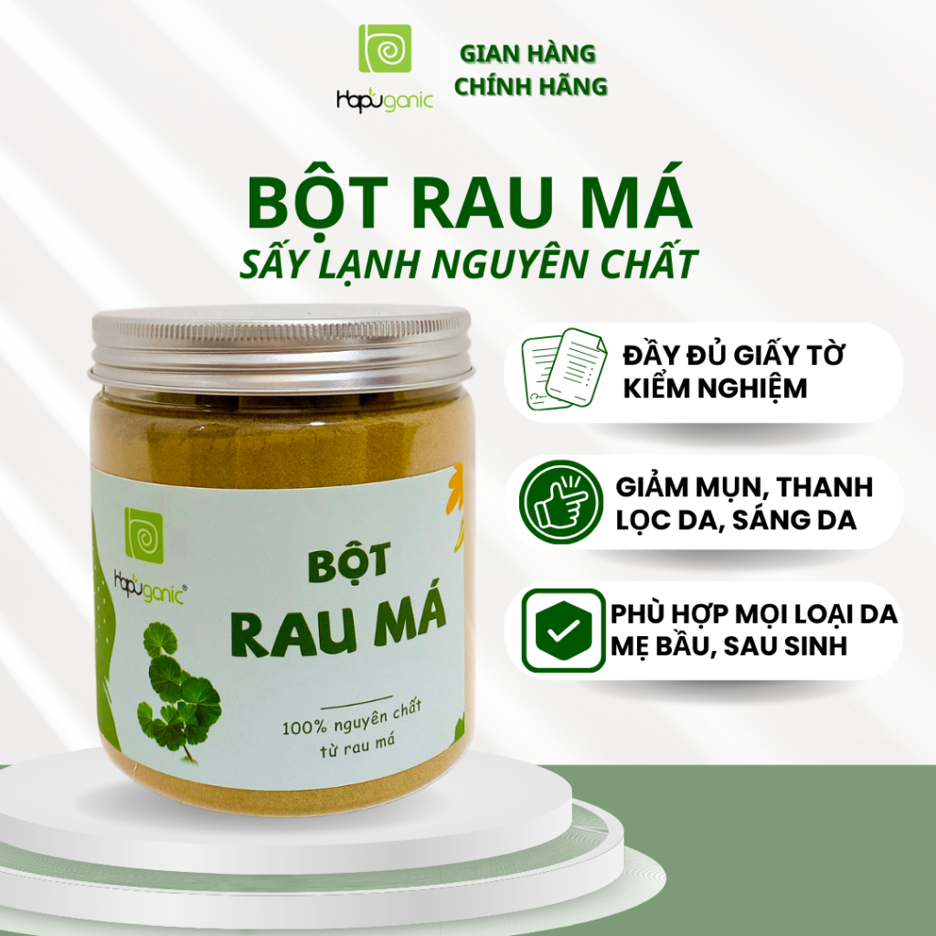 Bột Rau Má Sấy Lạnh Nguyên Chất Đắp Mặt Hapuganic