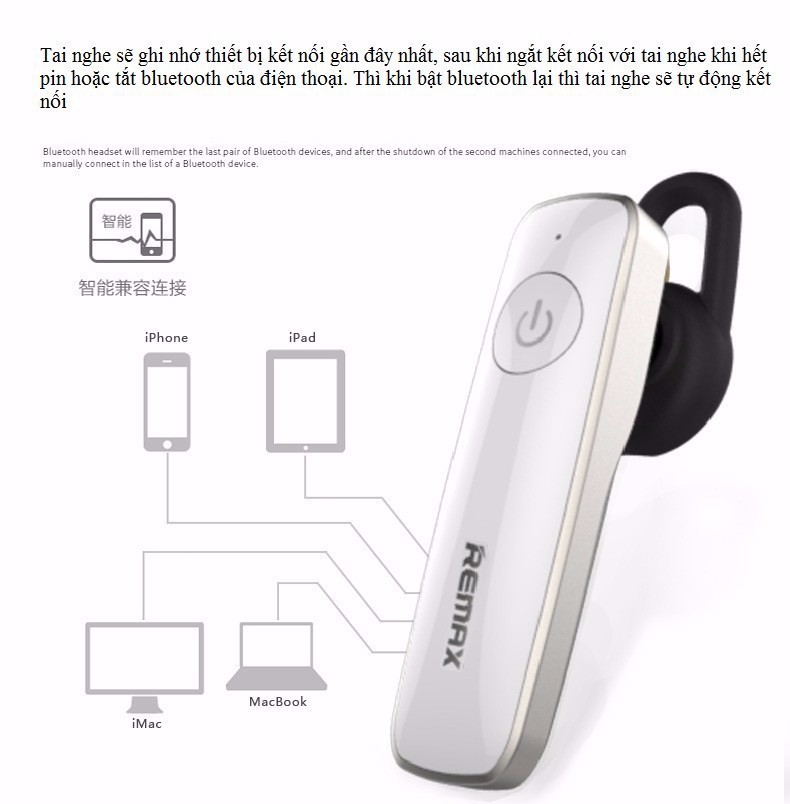 Tai nghe bluetooth Remax T8