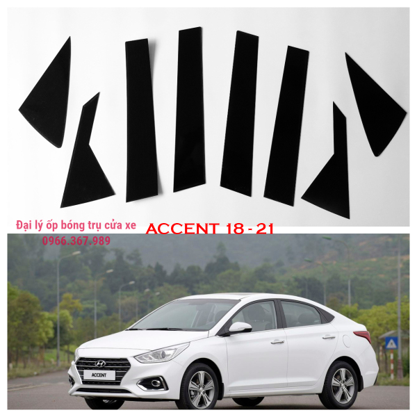 Ốp bóng trụ cửa xe ô tô Hyundai Accent