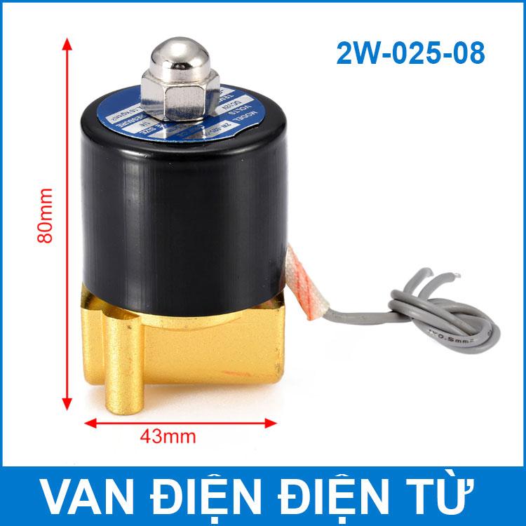 Van khóa mở nước bằng điện từ 220V 2W-025-08