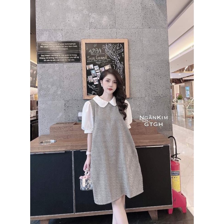 Váy bầu, Đầm bầu công sở-Váy bầu đầm bầu thời trang công sở thiết kế đẹp dáng suông sành điệu