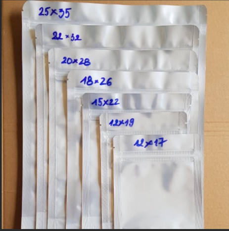 Từ 500g tới 1kg Túi zip ghép 1 mặt bạc , 1 mặt trong đủ size
