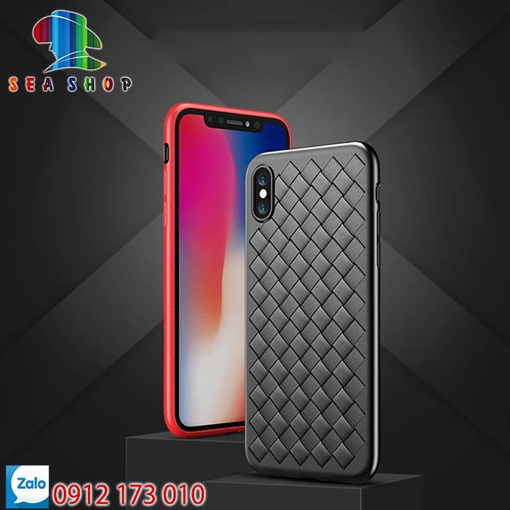 Ốp lưng iPhone nhựa dẻo ĐAN LƯỚI - Ốp lưng cho TẤT CẢ các dòng iPhone - iPhone 6 - 6S -7 8 Plus - X - XS Max - iPhone 11 Pro Max