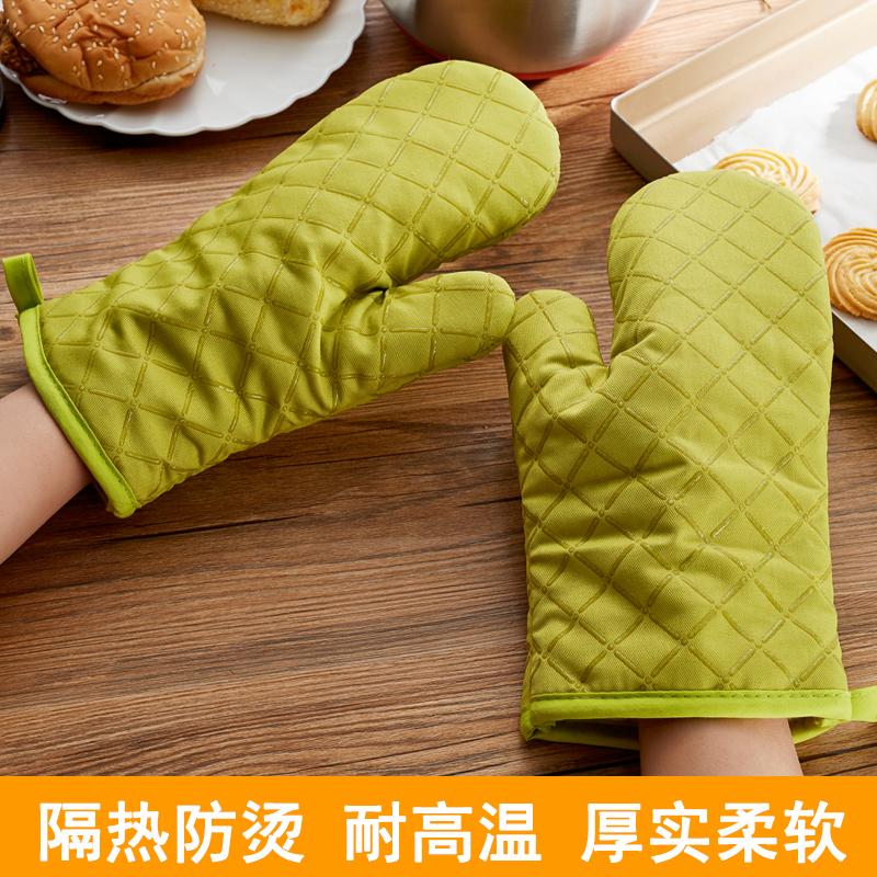 Cách Nhiệt Lò Vi Sóng Găng Tay Lò Nướng Cháy 100% Cotton Găng Tay Chống Nóng Chịu Nhiệt Cao Dày Silicone Bếp Nướng Một Chiếc