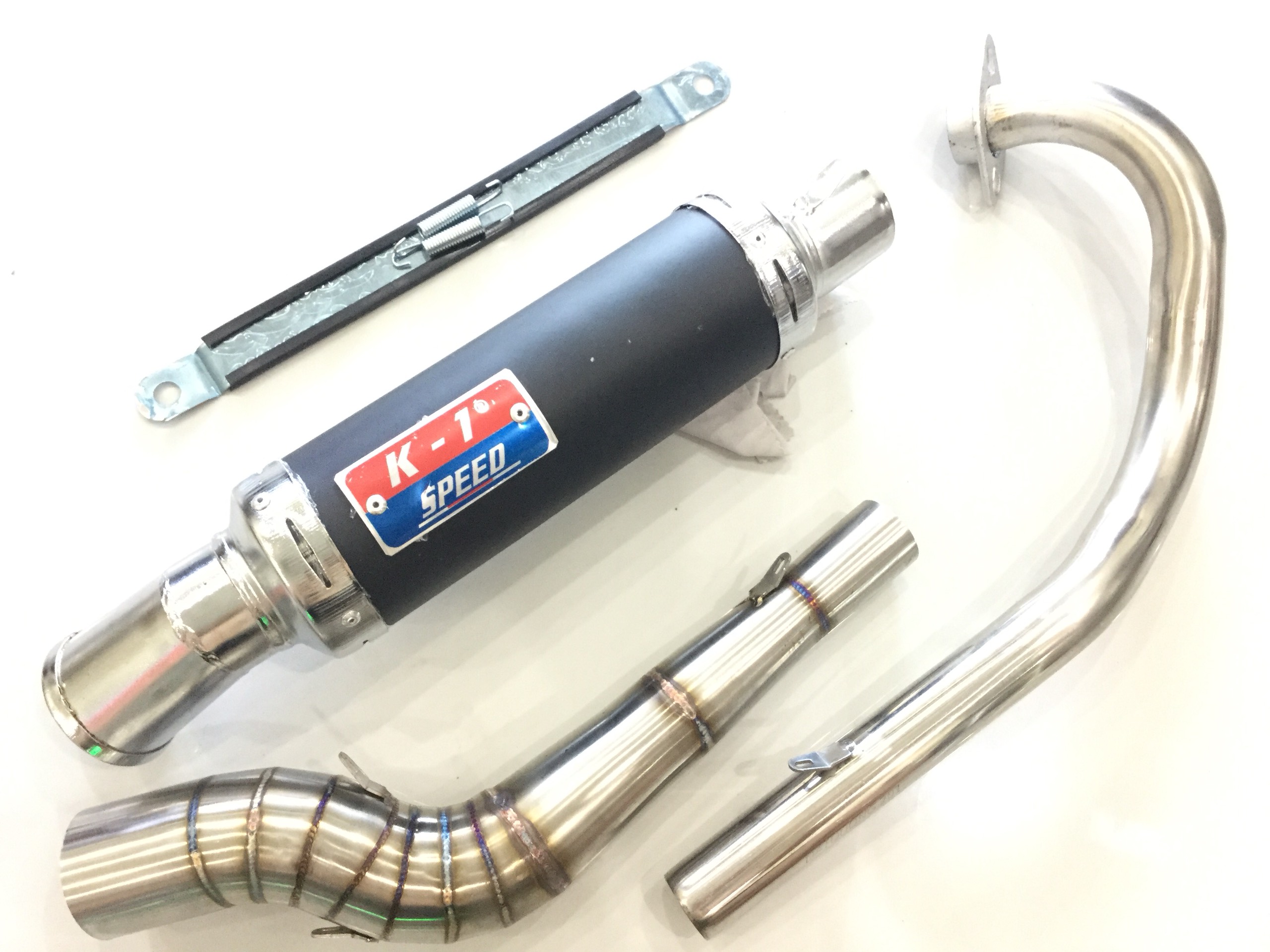 Pô K1 đen full cổ pô cong 2 khúc inox 304 gắn wave, dream, sirius, axelo, exciter, winer, sonic, raider fi, satria, gsx, SẢN PHẨM CHẤT LƯỢNG, GIAN HÀNG UY TÍN, MUA NGAY