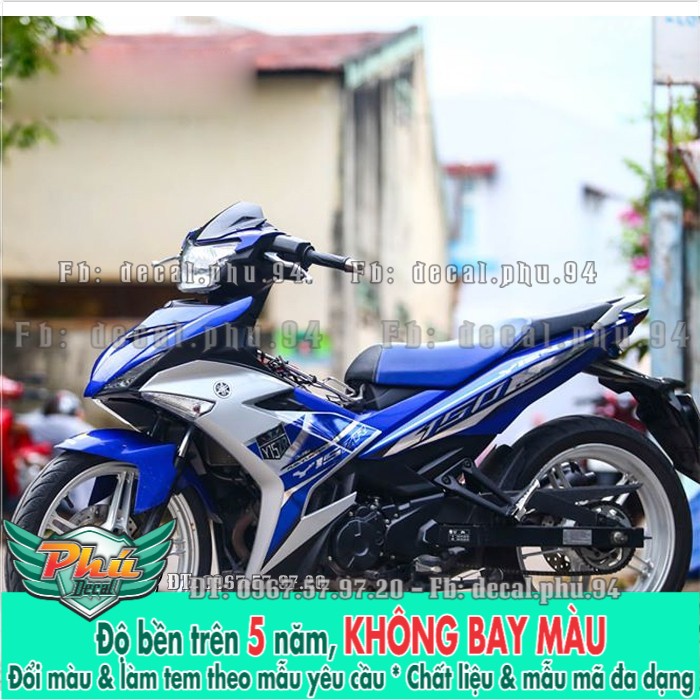 Tem rời ex 150 y15 zr xanh bạc