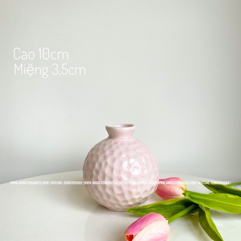 Bình gốm mini - Bình gốm mini Bát Tràng - Bình gốm decor sang trọng