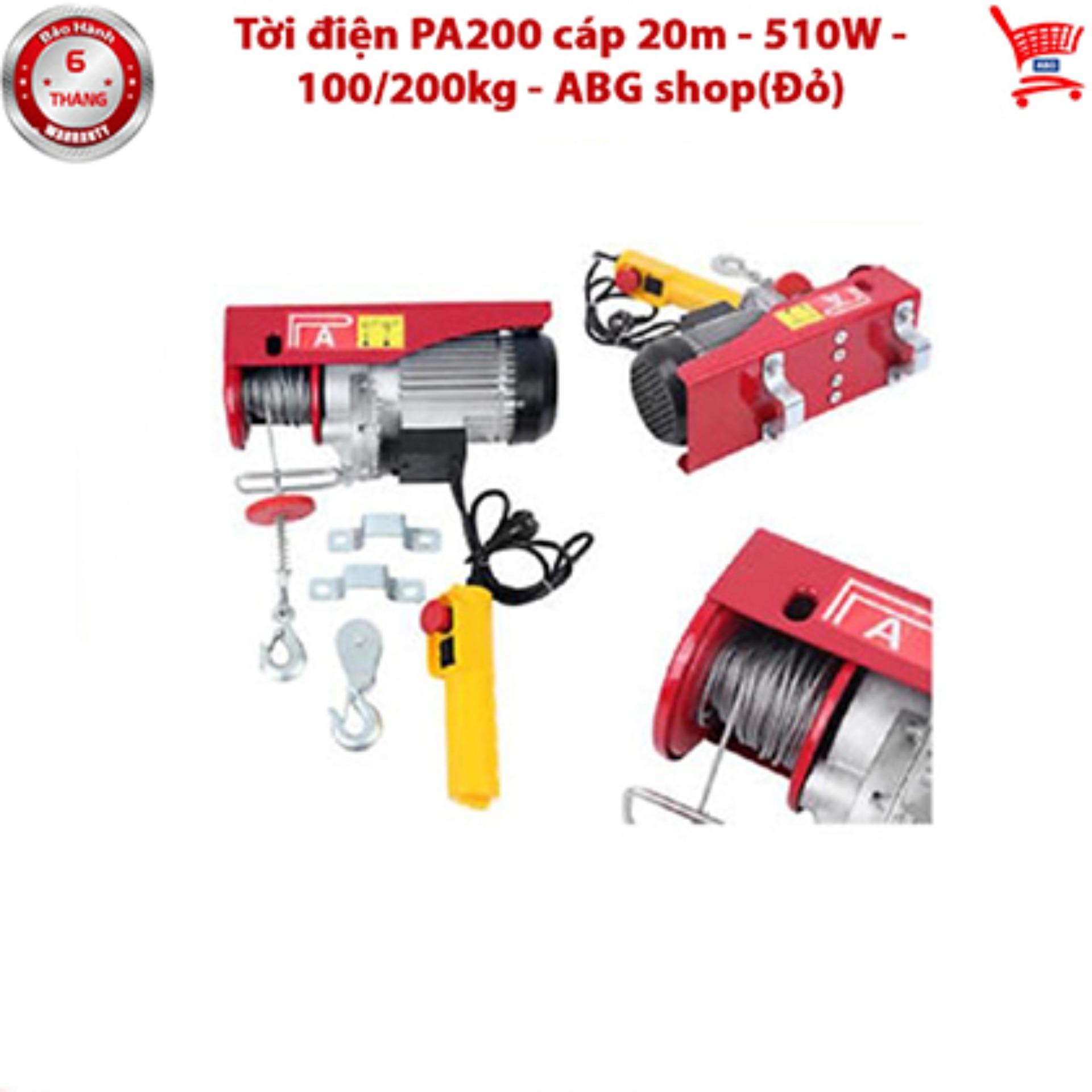 Tời điện PA200 cáp 20m - 510W - 100/200kg - ABG shop