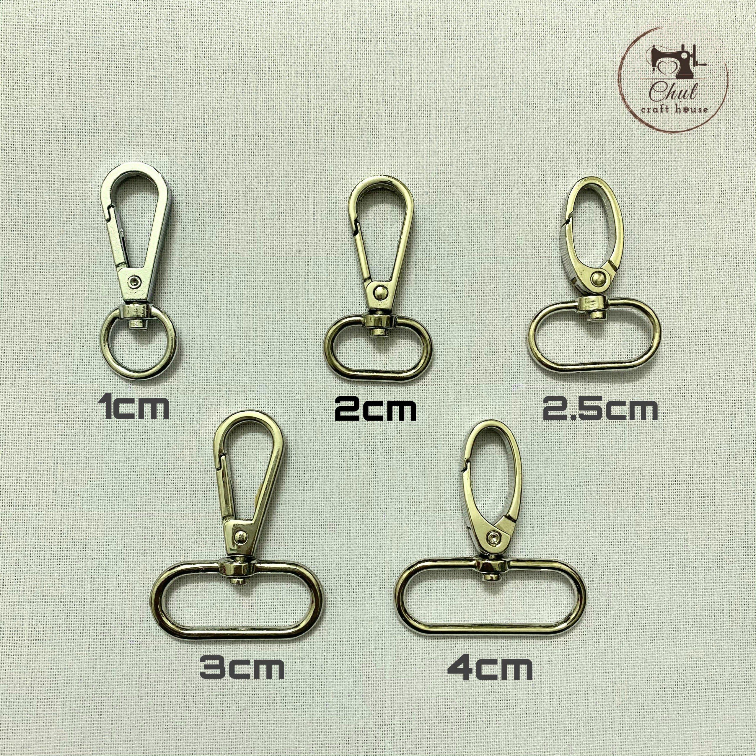 [Set 4 chiếc] Khoen móc càng cua BẠC - Phụ kiện may túi cặp balo - Đủ size Giá xưởng