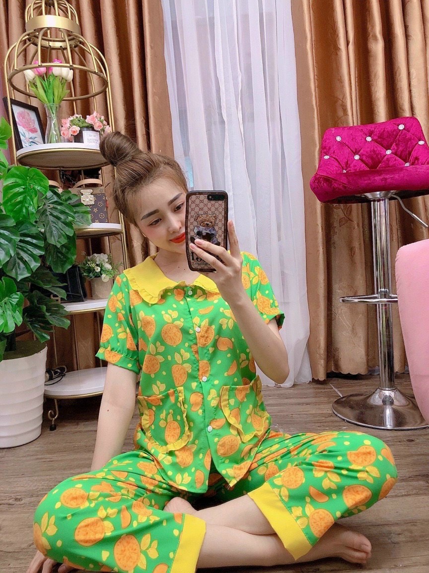 [HOT TIỂU THƯ LỤA HÀN XỊN]ĐỒ BỘ PIJAMA LỤA HÀN XỊN SIZE DƯỚI 55KG ẢNH THẬT