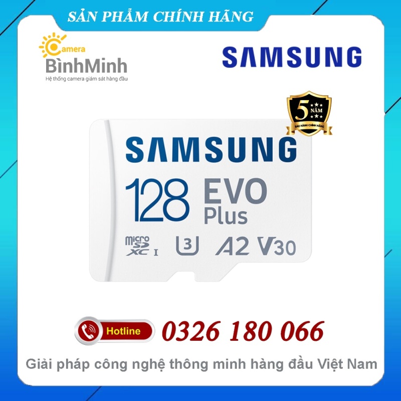 Thẻ Nhớ MicroSD 64GB / 128GB Samsung Evo Plus U3 Class 10 - Tốc Độ 130MB/s Gắn Cho Camera, Điện Thoại (Tặng Kèm Adapter)