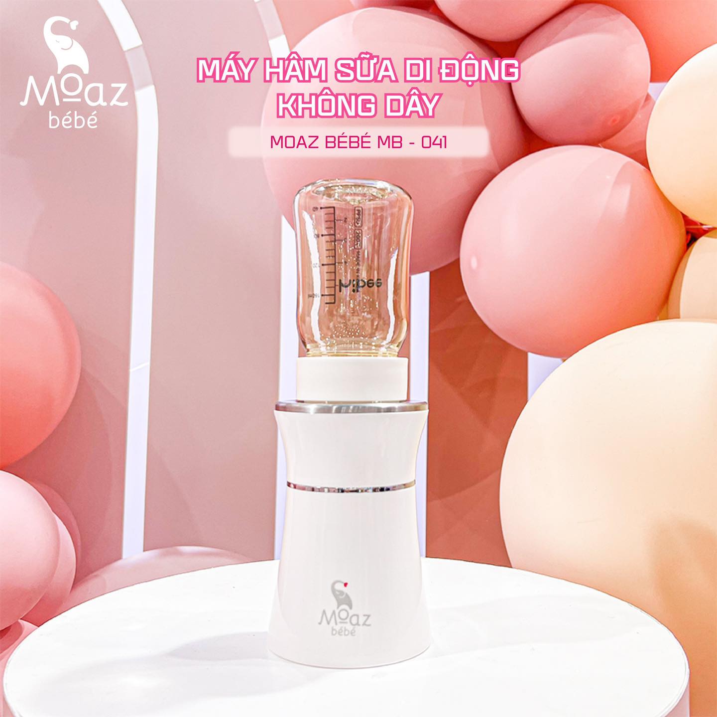 Máy hâm sữa di động không dây Moaz BéBé MB-041