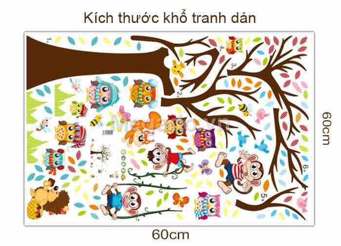 Decal tranh dán tường những chú khỉ