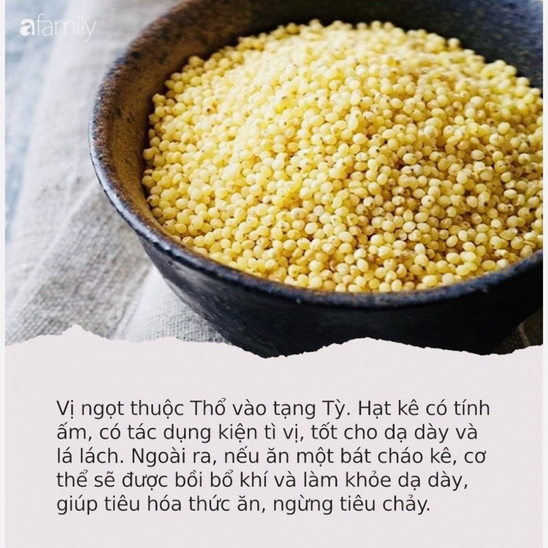 1kg Hạt kê nếp vàng Nghệ An (đã tách vỏ）