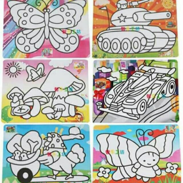 [HCM]SET 2 TRANH CÁT SIZE A4 KÈM CÁT