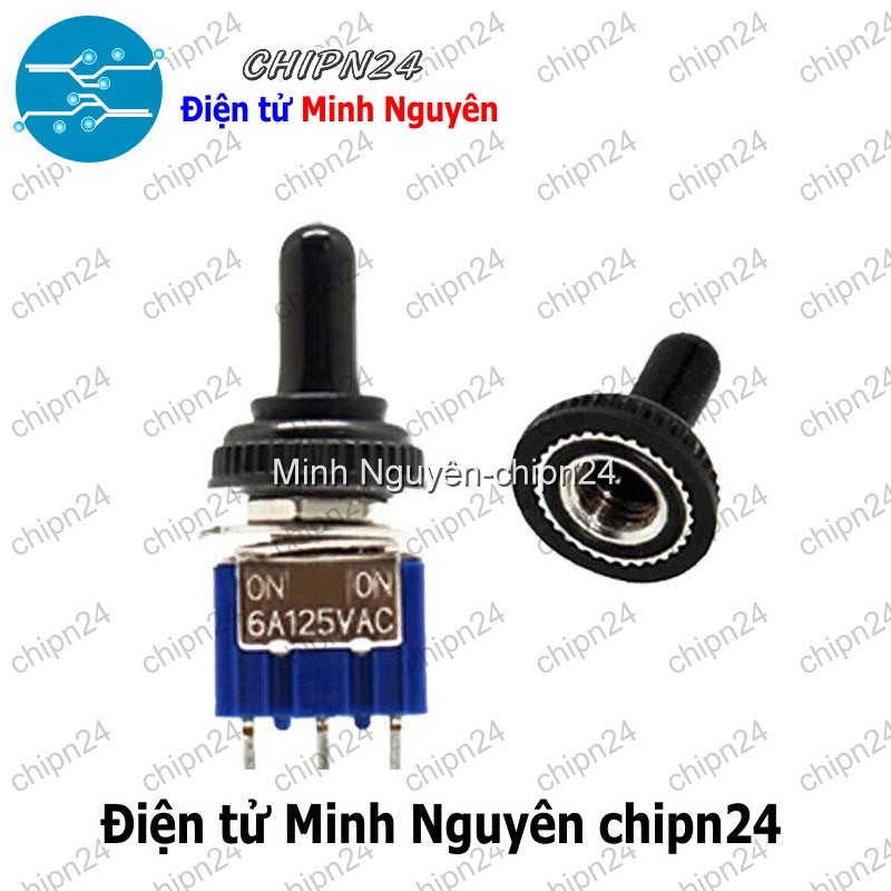 [2 cái] (F101.5) Nắp chụp công tắc MTS 6mm chống nước - HH004777