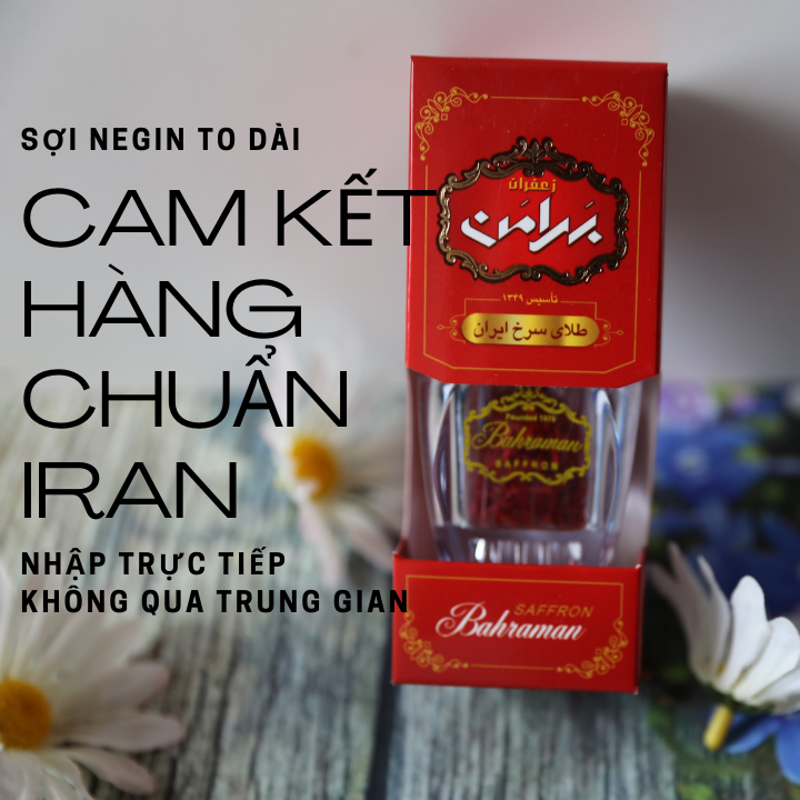 [TẶNG 10 GR NỤ HỒNG KHÔ IRAN] 1 GR SAFFRON NHỤY HOA NGHỆ TÂY IRAN NHẬP KHẨU- SAFFRON BAHRAMAN NGUYÊN BẢN SỢI NEGIN