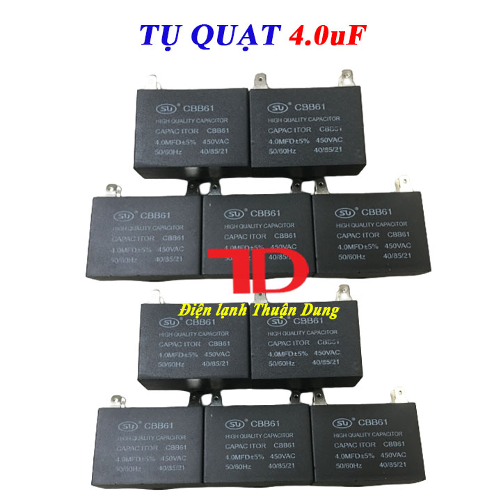 Combo 10 tụ quạt 4.0uf, capa quạt 4.0
