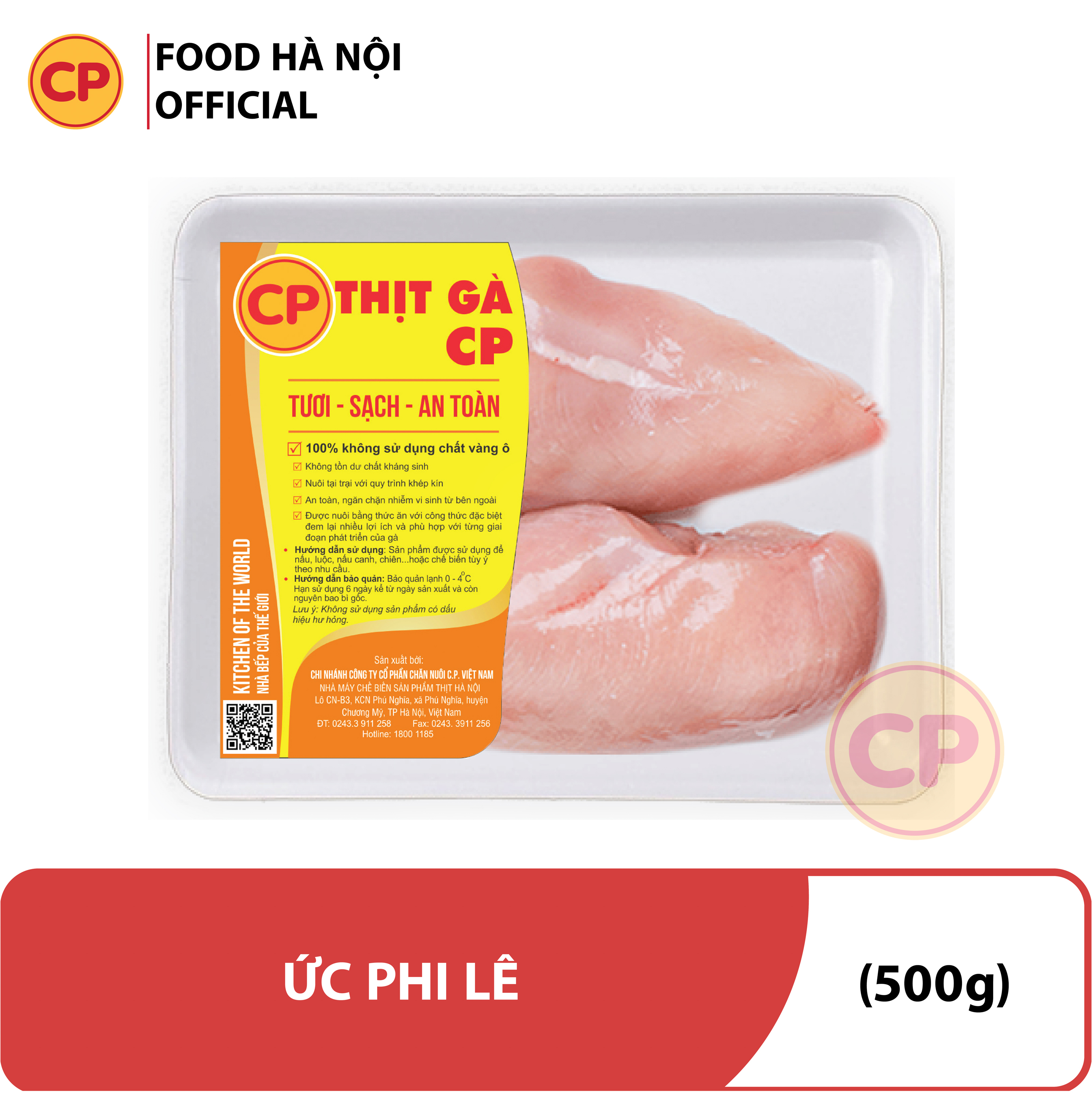Ức gà tươi CP 500g - thịt gà cp tươi sạch