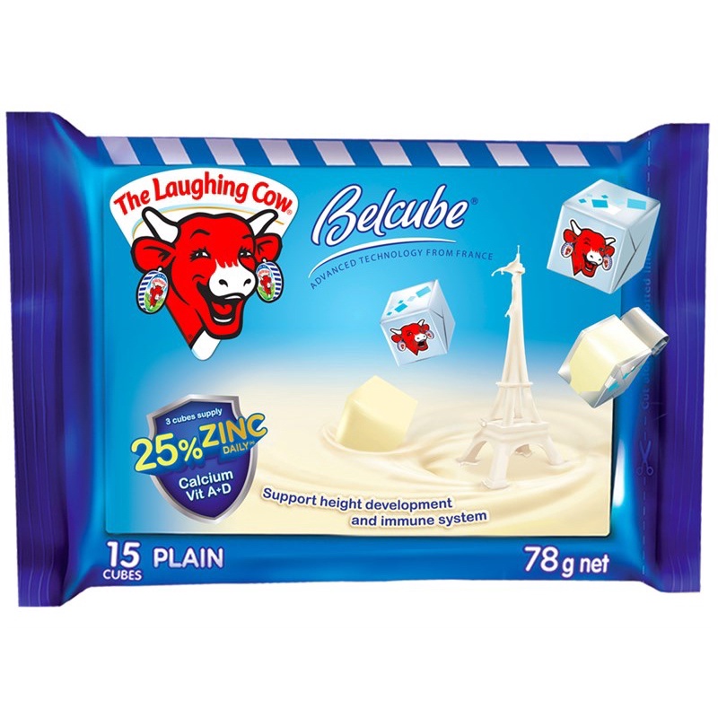Phô mai vuông vị sữa Con Bò Cười Belcube gói 78gr