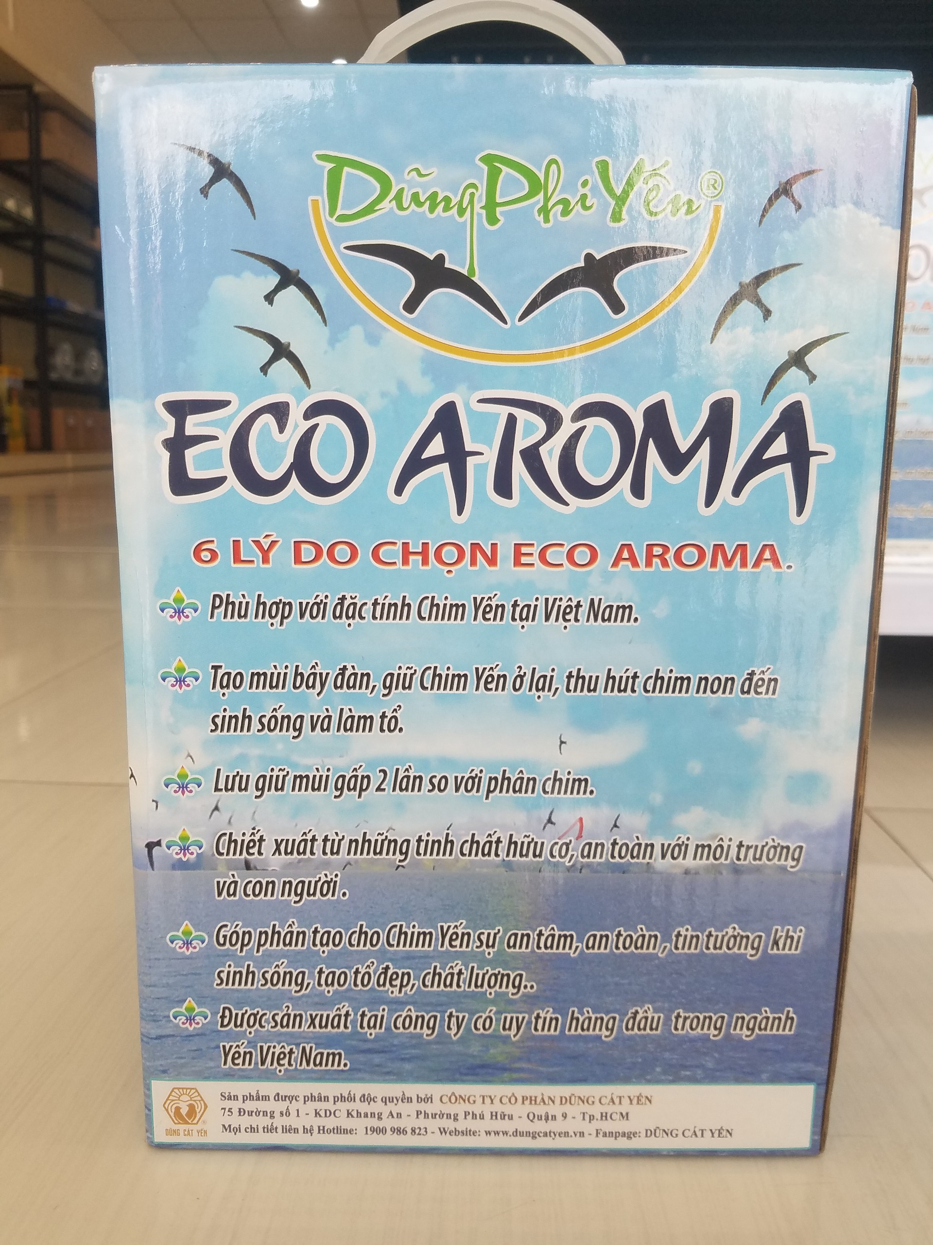 Mùi dẫn dụ chim yến Eco Aroma -Dũng Phi Yến-5 Lít