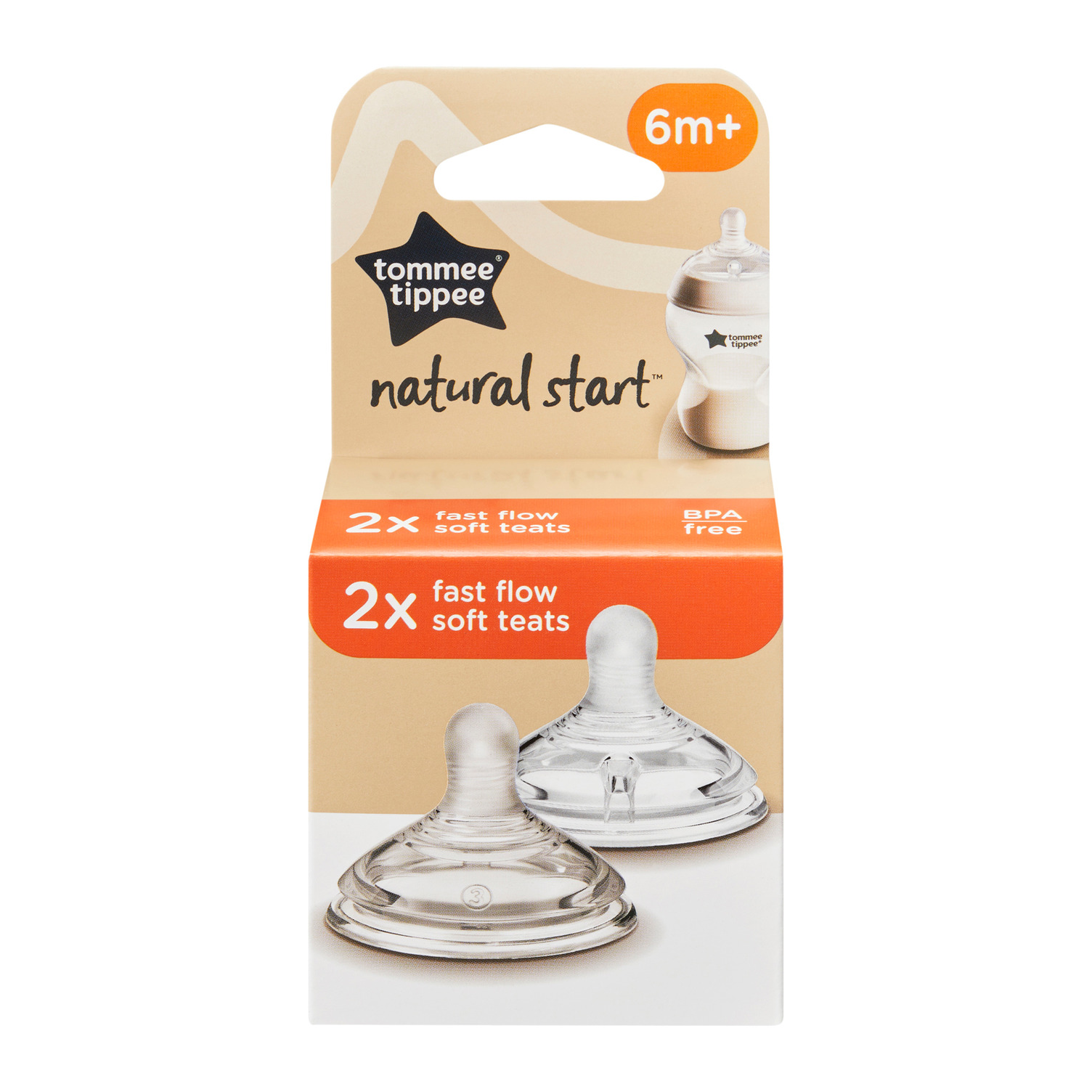Núm Ty Silicon Siêu Mềm Tự Nhiên Cho Bé Tommee Tippee Natural Start (Vỉ Đôi, Tách Lẻ)