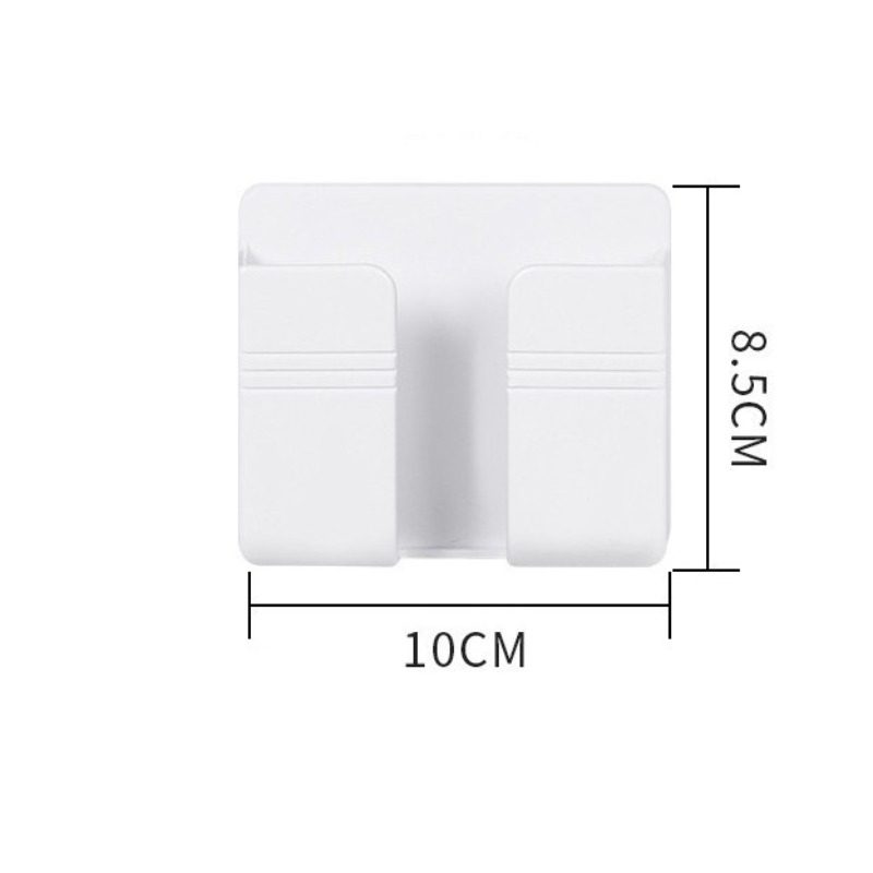 Kệ Dán Tường Để Remote,Giá Đỡ Điện Thoại Gắn Dán Tường Có Lỗ Sạc Tiện Lợi Mẫu Mới
