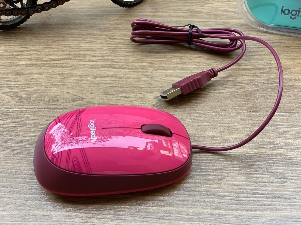 Chuột quang dây Logitech M105 - Pink